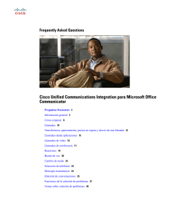 Cisco Unified Communications Integration para Microsoft Office Communicator versi&oacute;n 8.0