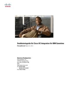 Snabbstartsguide för Cisco UC Integration för IBM Sametime