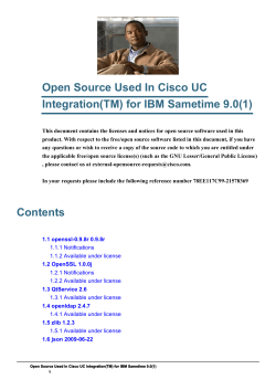 Cisco UC Integration(TM) for IBM Sametime 9.0(1) Open Source Documentation