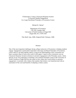 Clickenomics: Using a classroom response system to increase student engagement in a large-enrollment principles of economics course