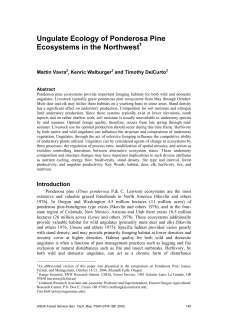 Ungulate ecology of ponderosa pine ecosystems in the northwest.