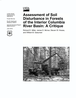 Assessment of soil disturbance in forests of the interior Columbia River basin
