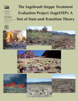 A Regional experiment to evaluate effects of fire and fire surrogate treatments in the sagebrush biome.