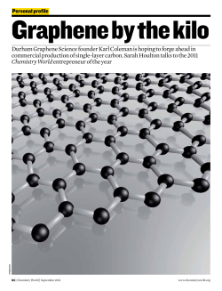 Personal Profile: Graphene By The Kilo