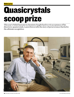 Nobel Prize: Quasicrystals Scoop Prize