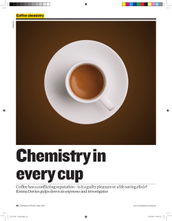 Coffee : Chemistry in Every Cup