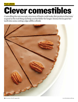Food Colloids: Clever Comestibles