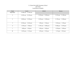 Lunch/Recess Schedule 2015-2016&nbsp;