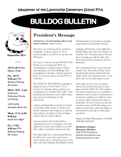 October 2013 Bulldog Bulletin