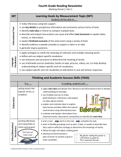 Parent Newsletter: Reading Quarter 2, Part 2