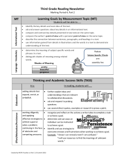 Parent Newsletter: Reading Quarter 4, Part 2