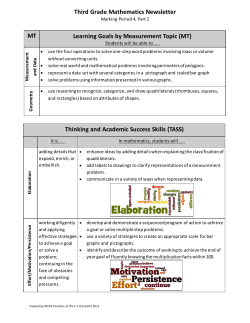 Parent Newsletter: Math Quarter 4, Part 2