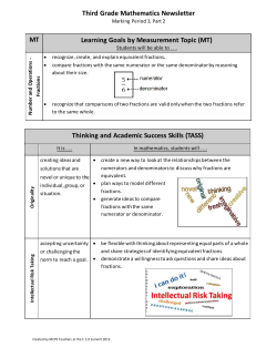 Parent Newsletter: Math Quarter 3, Part 2
