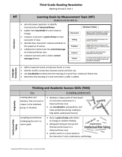 Parent Newsletter: Reading Quarter 3, Part 1