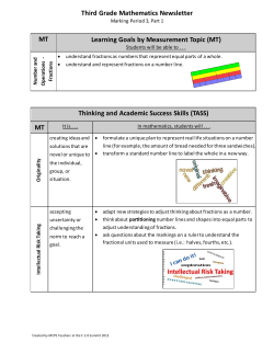 Parent Newsletter: Math Quarter 3, Part 1