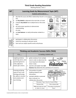 Parent Newsletter: Reading Quarter 2, Part 2