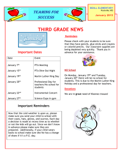 January 2015 Newsletter