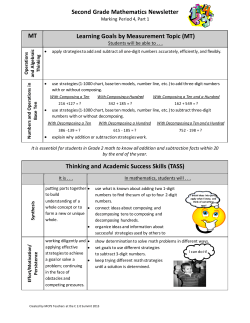 Parent Newsletter: Math Quarter 4, Part 1