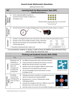 Parent Newsletter: Math Quarter 3, Part 2
