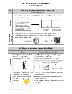 Parent Newsletter: Math, Quarter 4, Part 2
