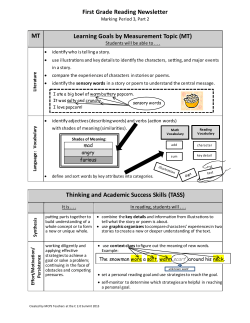 Parent Newsletter: Reading, Quarter 3, Part 2