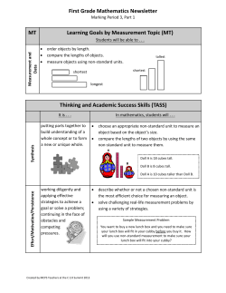 Parent Newsletter: Math, Quarter 3, Part 1