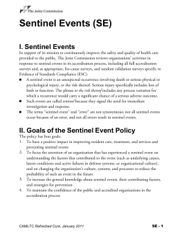 Joint Commission Minimum RCA Scope for long term care