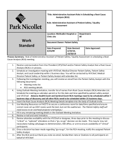 Admin Assistant role in scheduling RCA