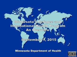 Minnesota's Refugee and International Health Program: An Overview (PDF)