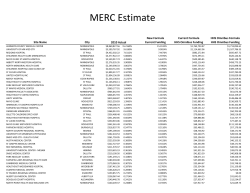 Estimates for June 10, 2011 MERC Meeting