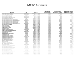 Estimates for June 10, 2011 MERC Meeting (alpha order)