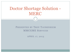 Presentation: Metro Minnesota Council Graduate Medical Education (MMCGME) (PDF: 1.2MB/19 pages)
