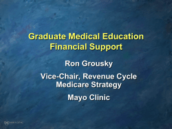 Presentation: Graduate Medical Education Financial Support (PDF: 3.75 MB/19 pages)