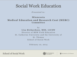 Presentation: Social work education (PDF: 139KB: 26 pages)