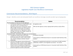 2015 Legislative Session Update (PDF)