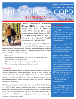 The Scope of COPD in Minnesota (PDF)