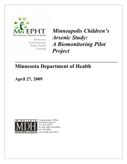Minneapolis Children's Arsenic Study: Final Report (PDF: 1,959KB/93 pages)