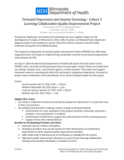 Screening Implementation Cohort Launching Soon! (PDF)