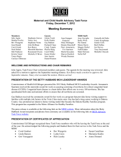 December 7, 2012 Minutes