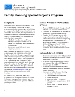 Family Planning Special Projects Program (PDF)
