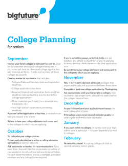 Big Future College Planning for Seniors
