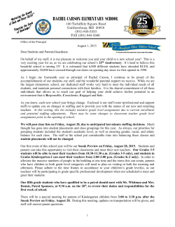 2015-2016 Parent Information Handbook