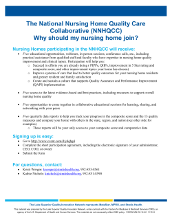 The National Nursing Home Quality Care Collaborative (NNHQCC) Why should my nursing home join? (PDF: 180KB/2 pages)