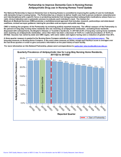 Partnership to Improve Dementia Care in Nursing Homes Antipsychotic Drug use in Nursing Homes Trend Update (PDF: 249KB/4 pages)