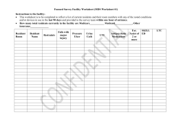 Focused Survey Facility Worksheet (MDS Worksheet #1) (PDF: 121KB/1 page)