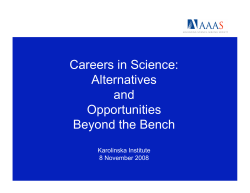 Ric Weibl - Careers in Science: Alternatives and Opportunities Beyond the Bench (PDF)
