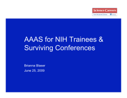 Science Careers/AAAS Resources Surviving Conferences slides (PDF)