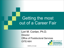 Career Fairs presentation - Lori Conlan (PDF)