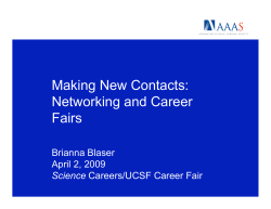 Networking and Career Fairs Slides (PDF)