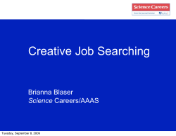 Creative Job Search slides (PDF)